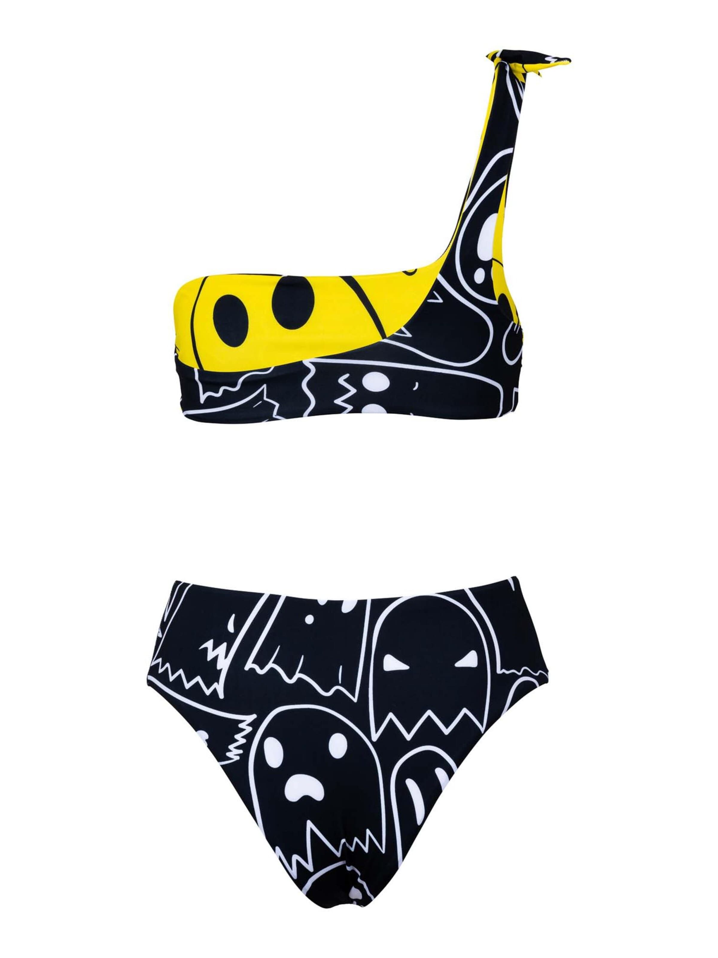 Kalaia Bandeau Bikini 'Ghosted Reversible' in Black