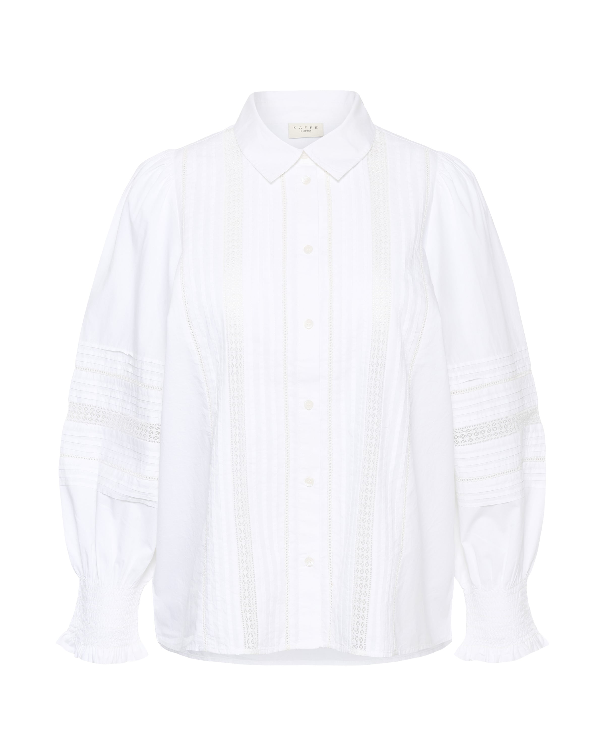 KAFFE CURVE Bluse 'KCBelli' i hvid: forside