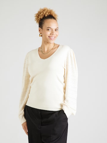 Vero Moda Curve Sweater 'VMCNEWLIMONE' in Beige: front