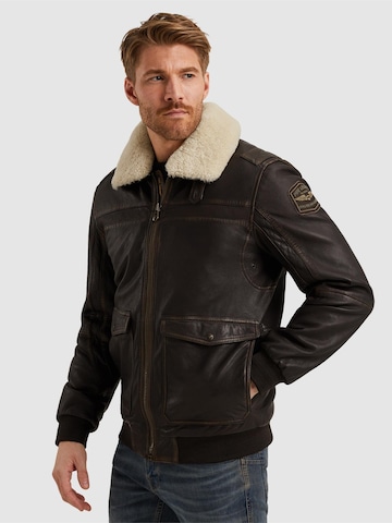 Giacca di mezza stagione 'Snowprop leather jacket' di PME Legend in marrone