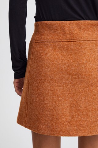 ICHI Spódnica 'Wolly' w kolorze brązowy