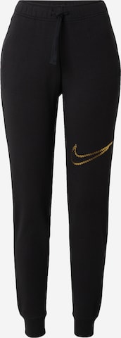 Nike Sportswear Ozke Športne hlače 'CLUB FLEECE' | črna barva: sprednja stran