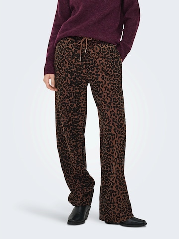 ONLY Loose fit Pants 'ONLVOICE' in Brown: front