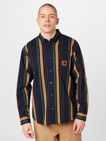 Carhartt WIP Regular fit Button Up Shirt 'Dorado' in Blue: front