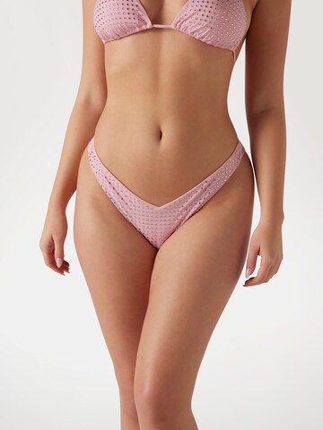 GUESS Bikini Bottoms in Pink: front