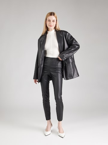 JDY Slim fit Trousers 'JDYSoya' in Black