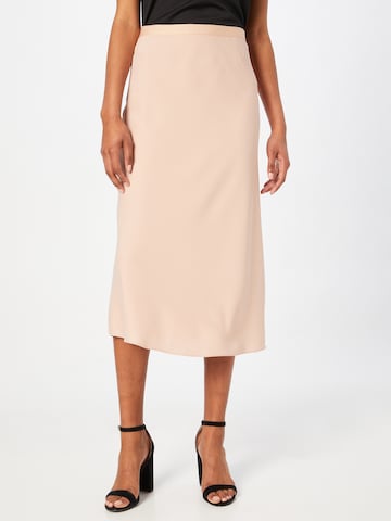 Calvin Klein Regular Skirt in Beige: front