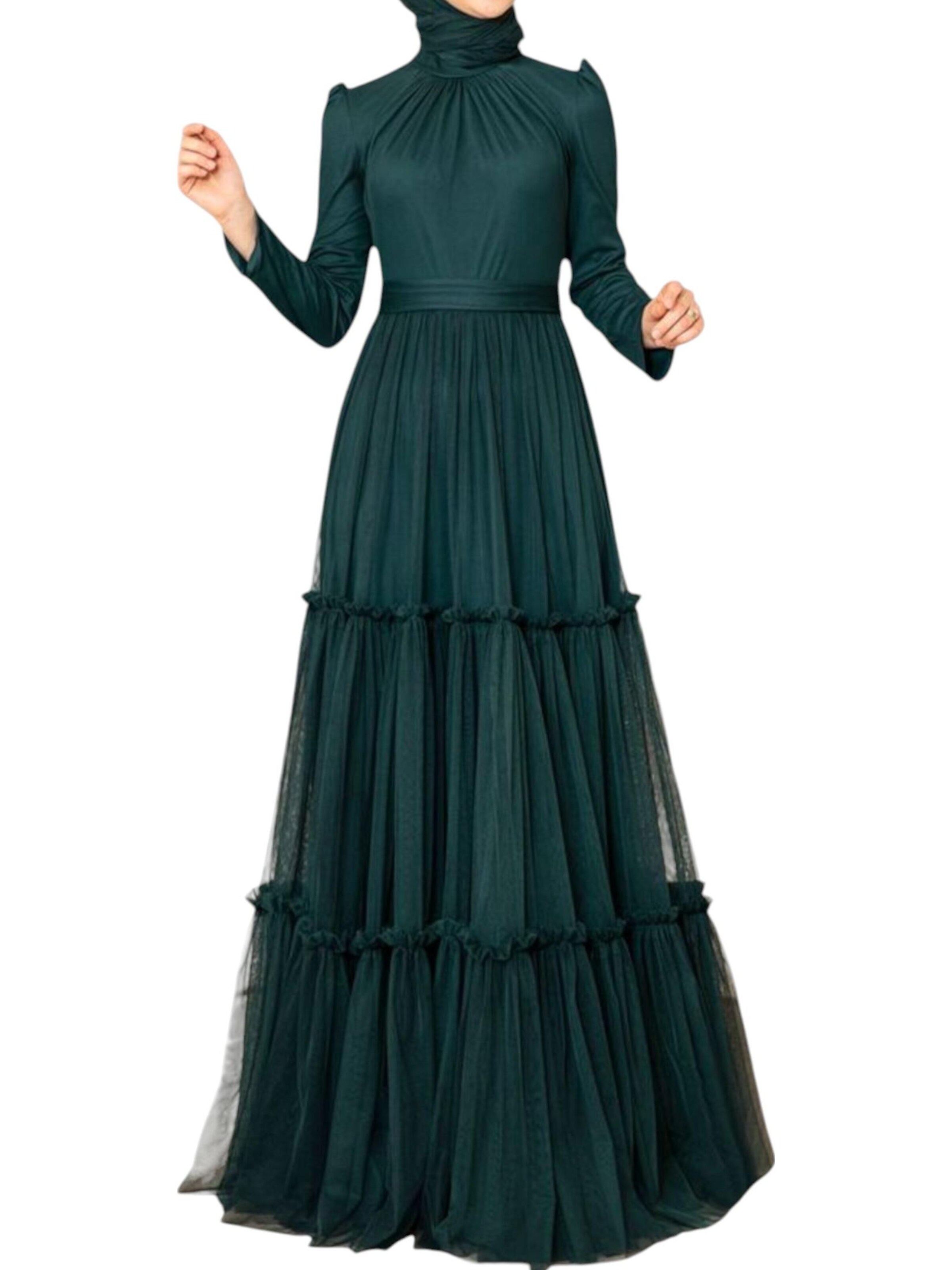 Robe de soirée 'LAYLA' fashionshowcase en vert