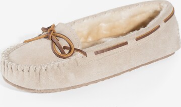 Minnetonka - Pantufa 'Cally' em bege: frente