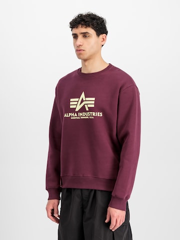 Bluză de molton de la ALPHA INDUSTRIES pe roșu: față