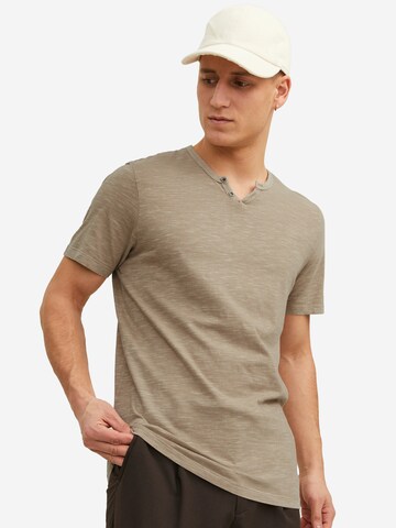 JACK & JONES Shirt 'Split' in Beige