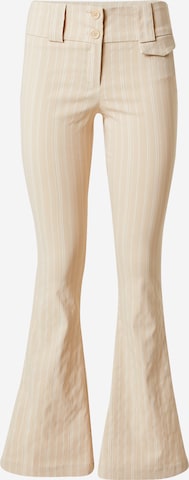 Pimkie Flared Broek 'POIRE' in Beige: voorkant