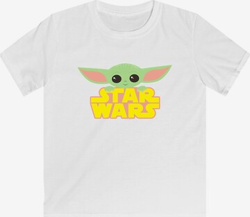 F4NT4STIC T-Shirt 'Star Wars The Mandalorian Yoda Star Wars' in Weiß: predná strana
