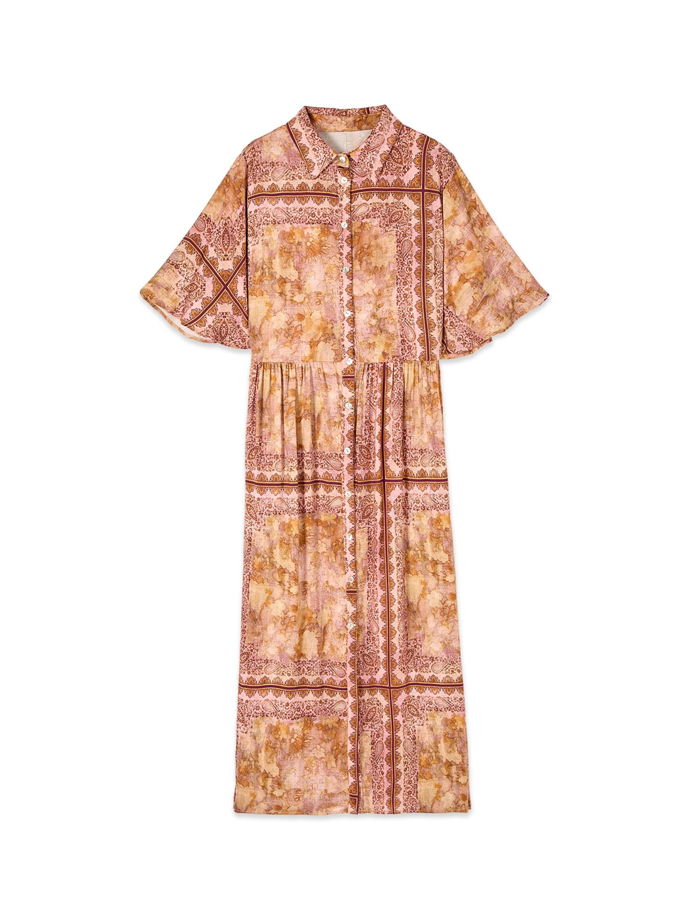 oltre - Vestido en naranja: frente