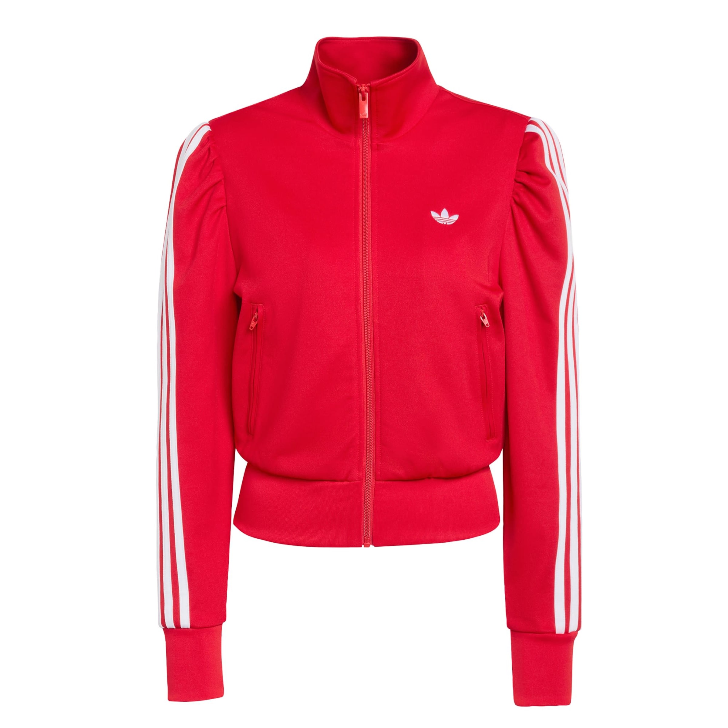 ADIDAS ORIGINALS - Sudadera con cremallera en rojo: frente