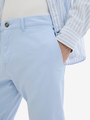 TOM TAILOR Normální Chino kalhoty – modrá