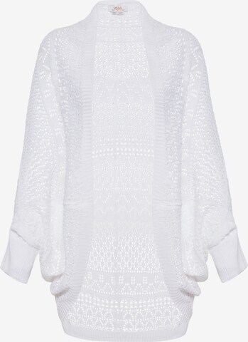 usha FESTIVAL Knit Cardigan in White: front