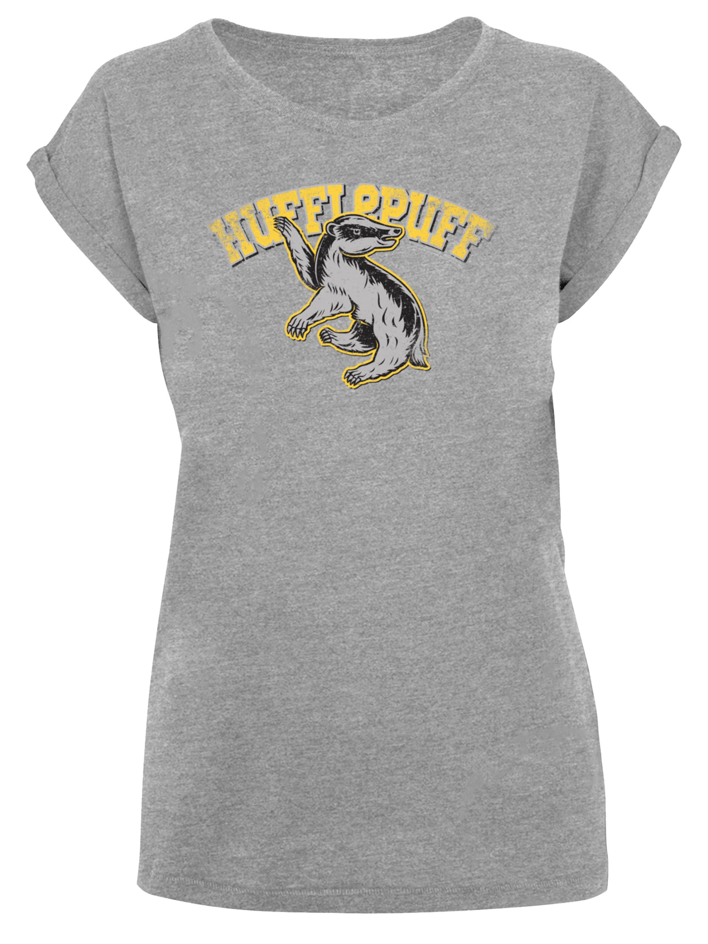 T-shirt 'Harry Potter Hufflepuff Sport Emblem' F4NT4STIC en gris : devant