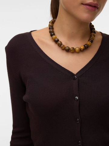 VERO MODA Knit cardigan 'VMEYMA' in Brown