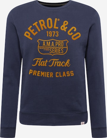 Petrol Industries Sweatshirt in Blauw: voorkant