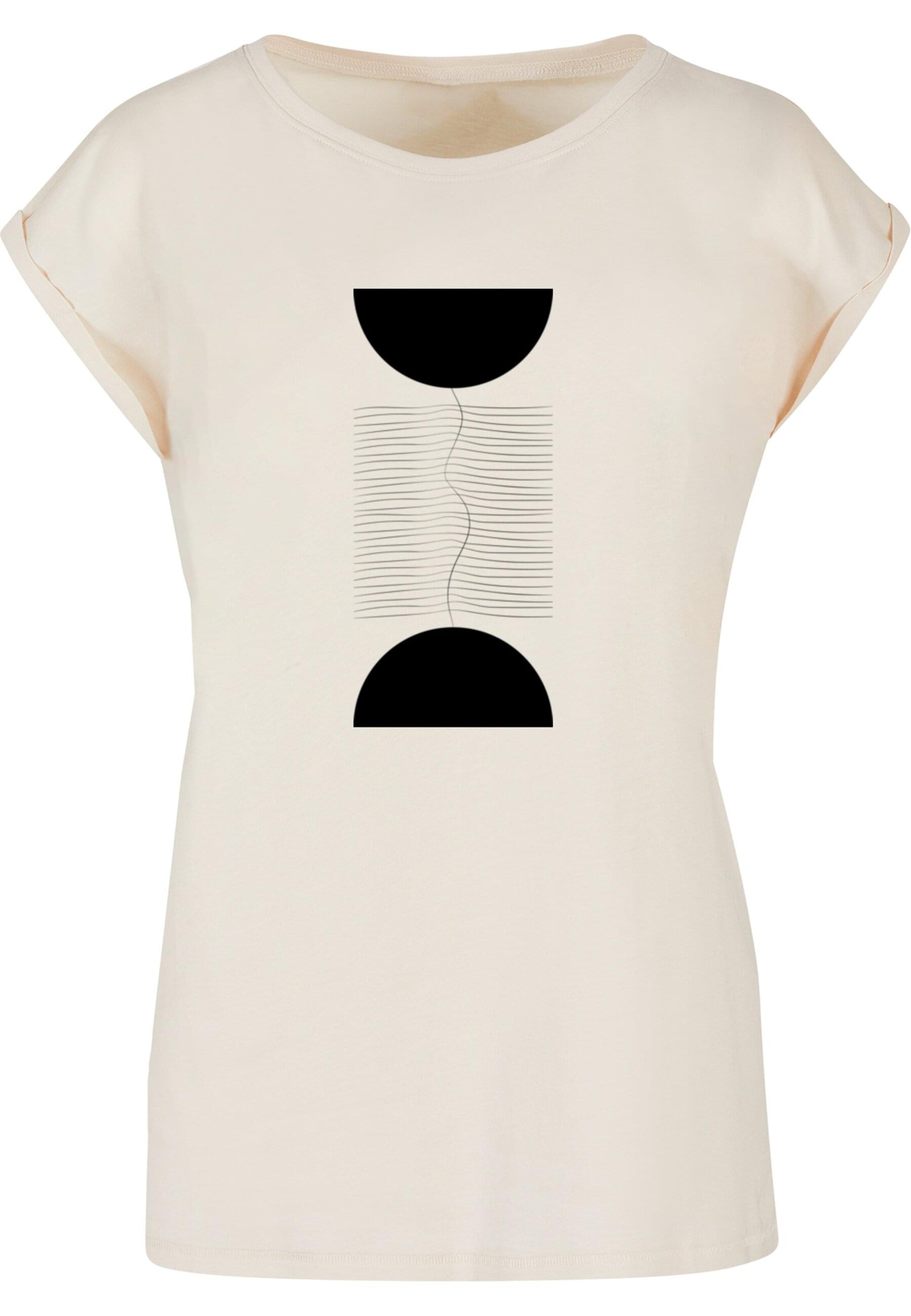 Merchcode Shirt 'Abstract Lines' in Beige: voorkant