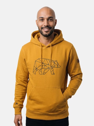 FORSBERG Sweatshirt 'Pettarson Hoodie mit Logo' in Yellow: front