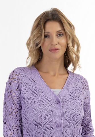 Usha Knit cardigan in Purple