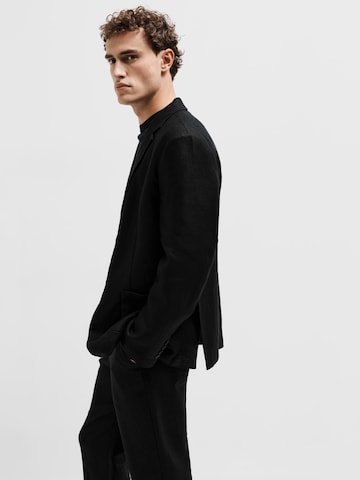 SELECTED HOMME Regular fit Colbert in Zwart