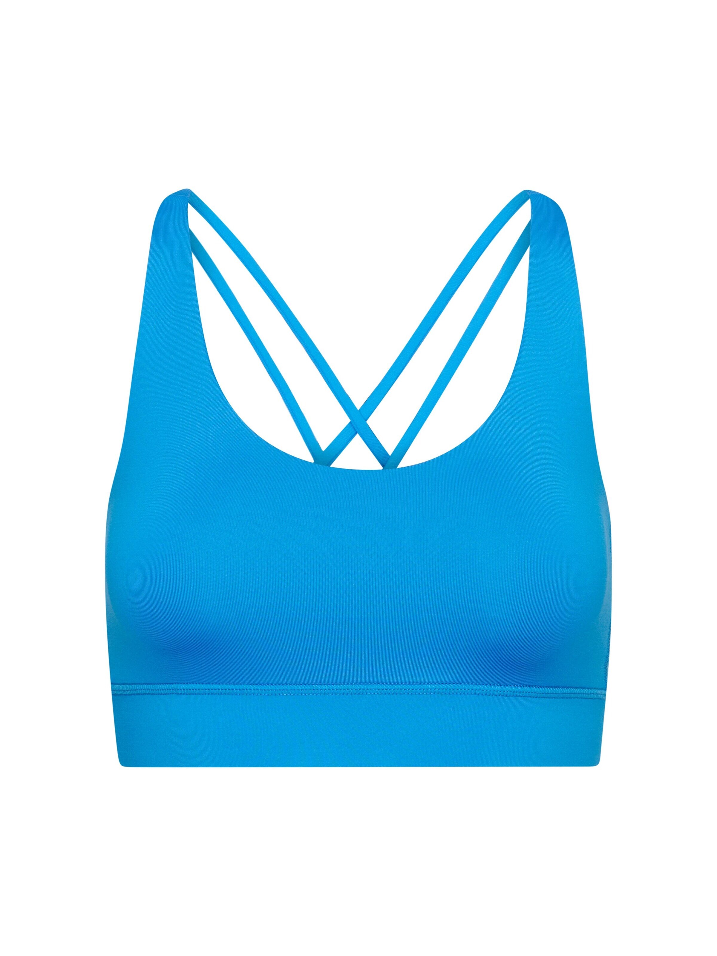 Bustier Soutien-gorge de sport 'Criss Cross' Hey Honey en bleu : devant