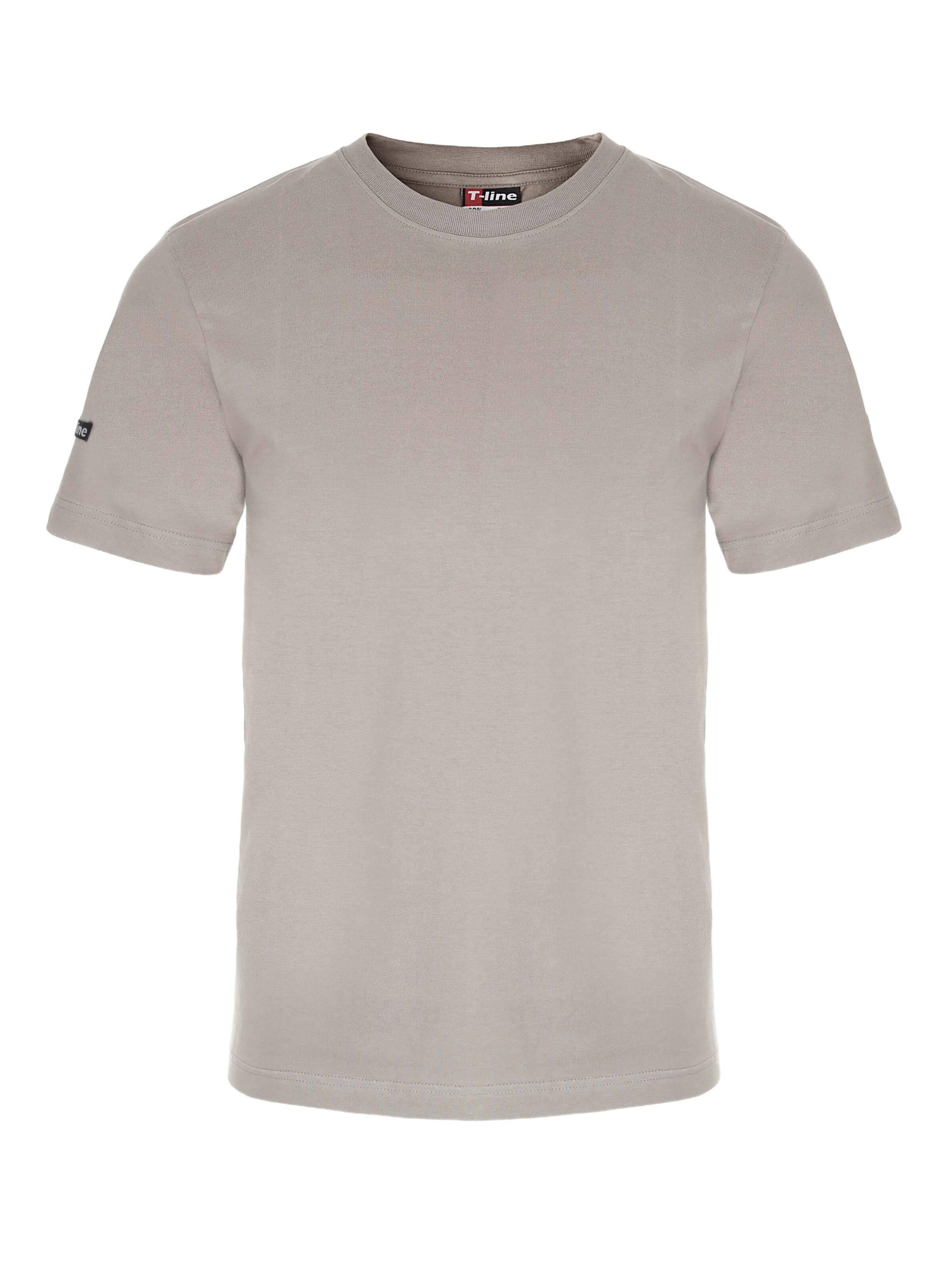 Henderson - Camiseta 'Leichtes Baumwoll-T-Shirt mit Rundhals, T-Line S' en gris: frente