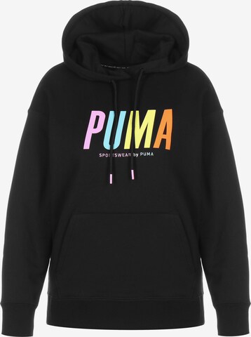 PUMA Sweatshirt 'SWxP' in Zwart: voorkant