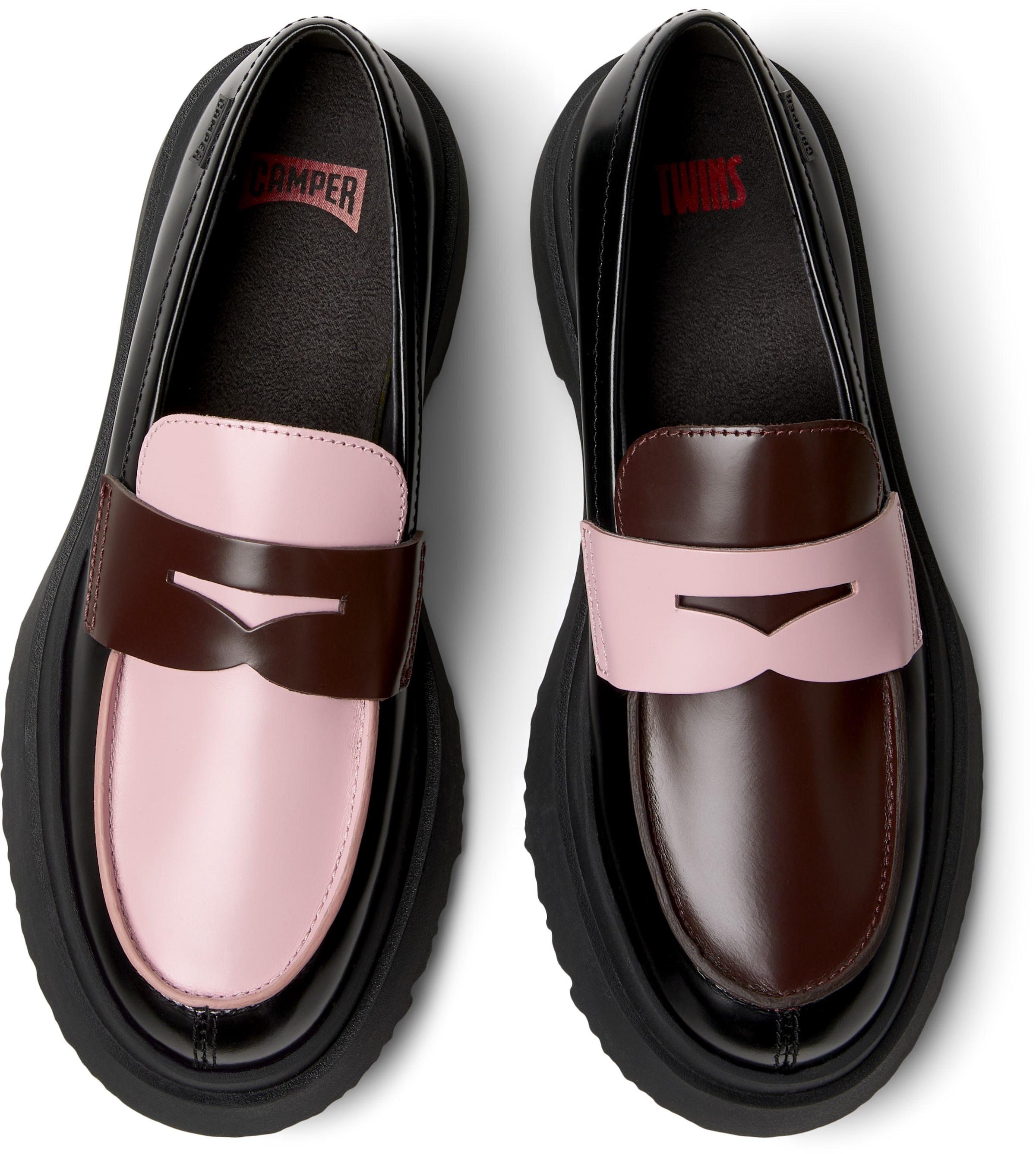 CAMPER - Mocassins 'Walden Twins' em preto