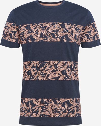 JACK & JONES T-Shirt 'Monday' in navy / hellbraun, Produktansicht