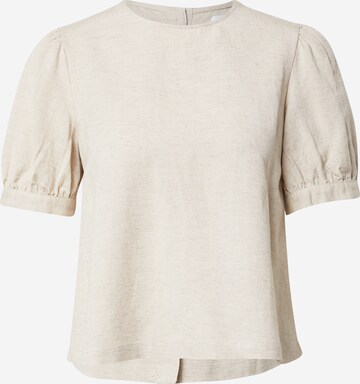 Warehouse Blouse in Beige: front
