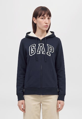 Gap Tall Sweat jacket 'V-FRANCHISE' in Blue: front