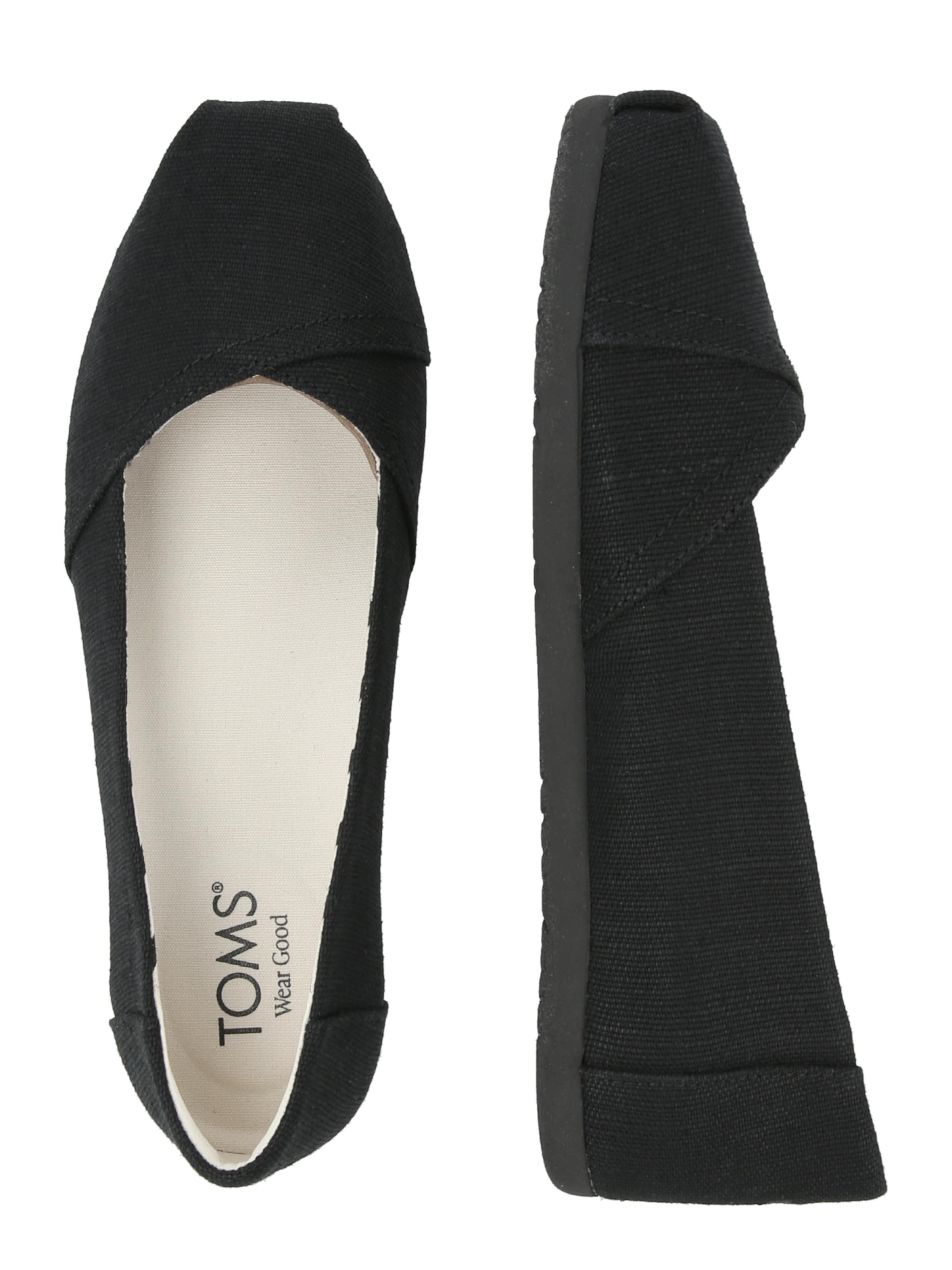 TOMS Ballerina 'ALPARGATA' in Black