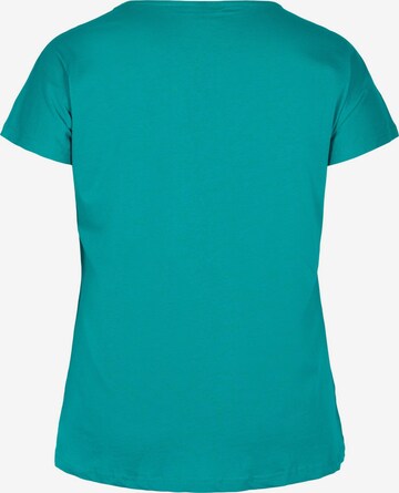 Zizzi Shirt 'LIZA' in Blauw
