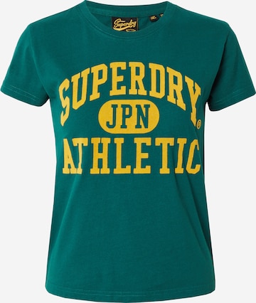 Maglietta 'VARSITY' di Superdry in verde: frontale