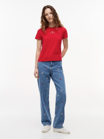 Tricou 'LINEAR' de la Tommy Jeans pe roșu