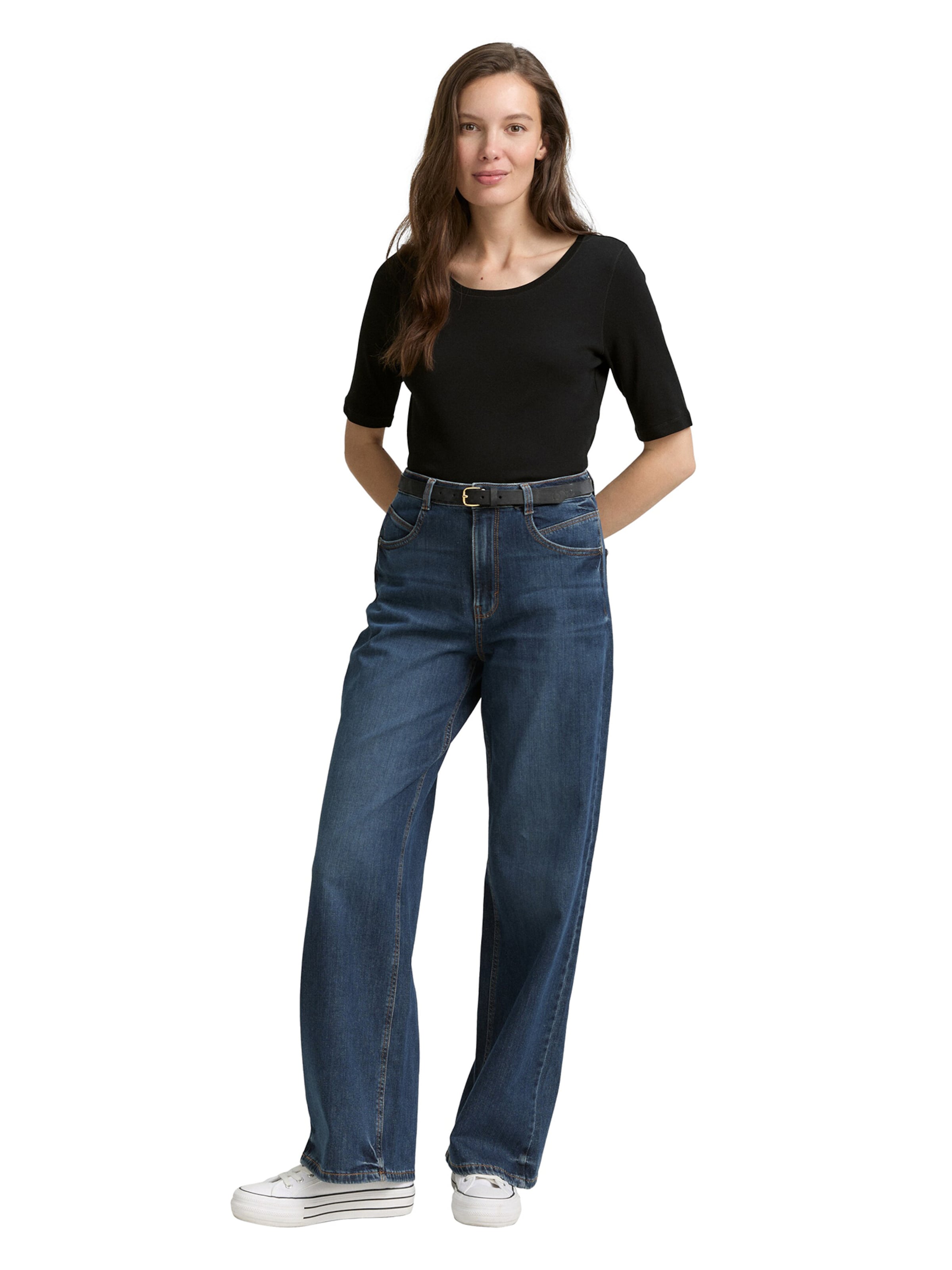 TOM TAILOR Shirt in Black