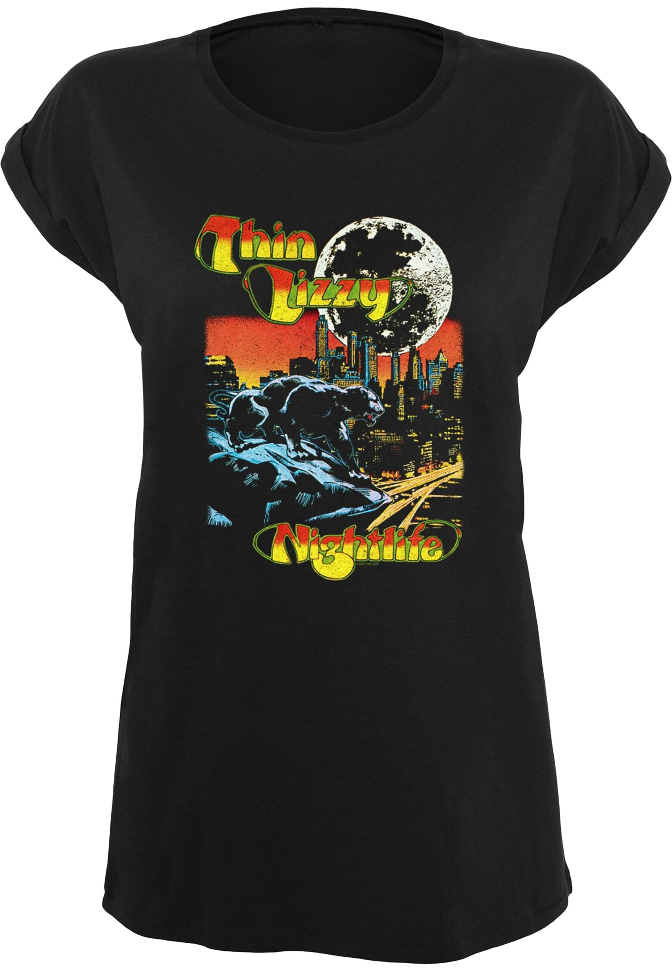 T-shirt 'Thin Lizzy - TL Nightlife' Merchcode en noir : devant