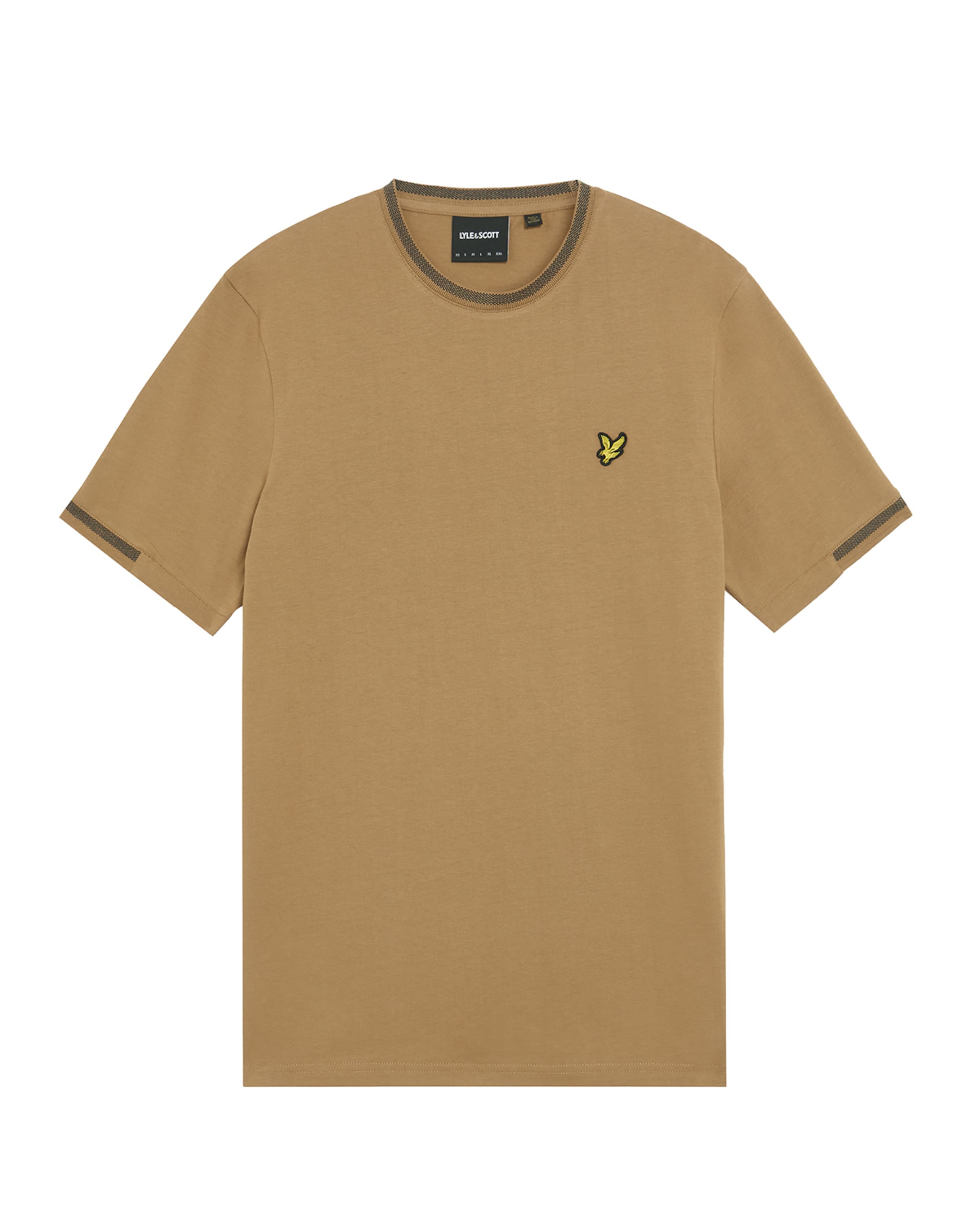 Lyle & Scott Shirt 'Birdseye Half Tipped' in Bruin: voorkant