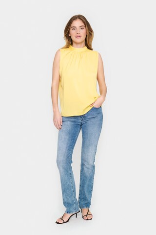 SAINT TROPEZ - Blusa 'Aileen' em amarelo