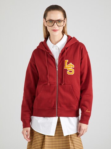 LEVI'S ® Sweat jacket 'Heritage' in Red: front