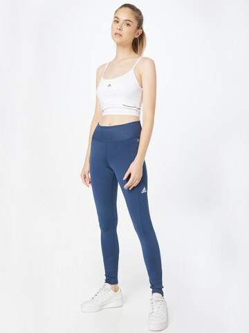 ADIDAS GOLF Skinny Sporthose in Blau