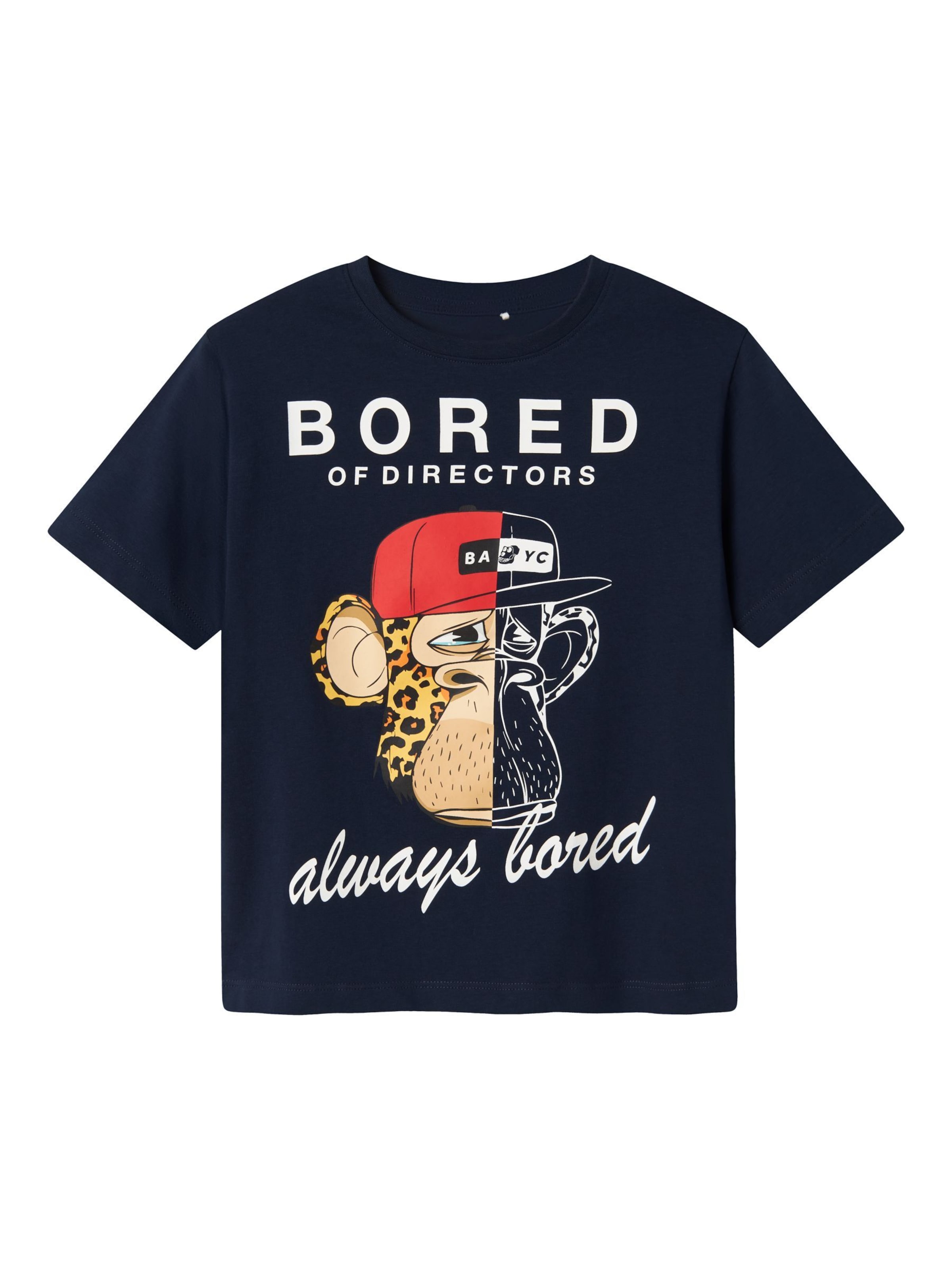NAME IT Shirt 'Bored Ape' in Blauw: voorkant