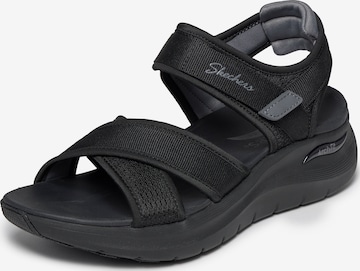 SKECHERS Sandals in Black: front