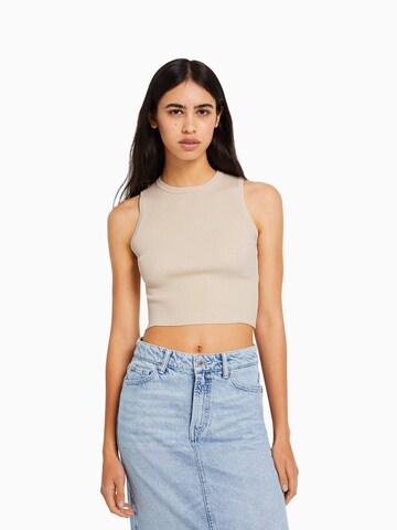 Bershka T-Shirt in Beige: Vorderseite