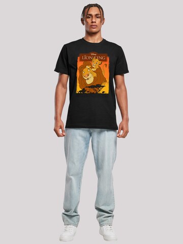 T-Shirt 'Disney König der Löwen Simba und Mufasa' F4NT4STIC en noir