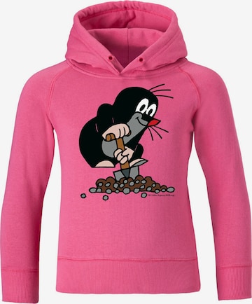 LOGOSHIRT Kapuzen-Sweatshirt Der kleine Maulwurf in Pink: predná strana